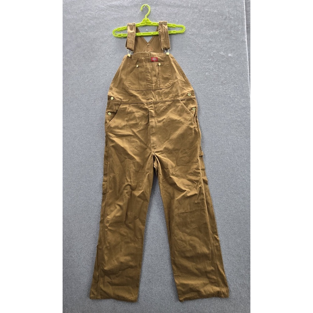 Dickies Men Pants 36X32 Brown Overalls Canvas Workwear 30.5" Inseam